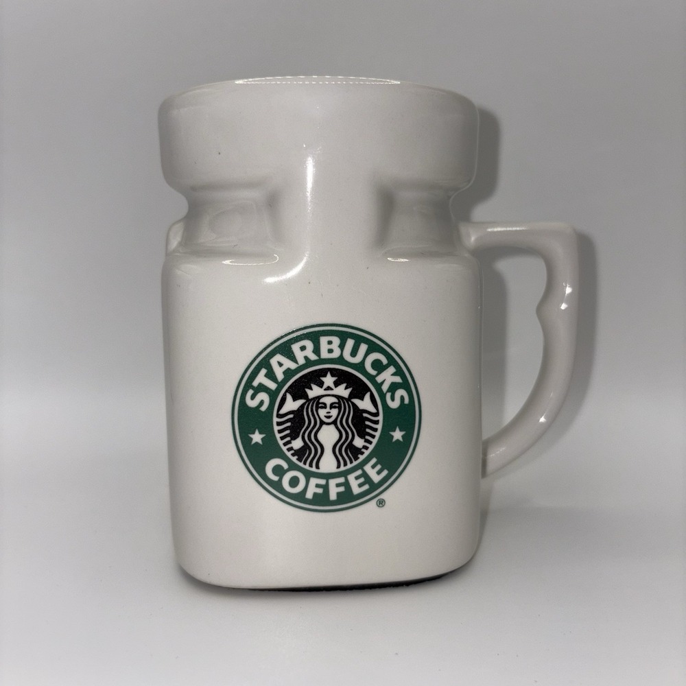 Starbucks Las Vegas Diner Style Coffee Mug 12 oz White‎ Green Logo Rare EUC